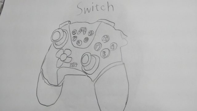 Switchコントローラーを描いた絵