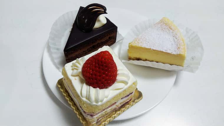 ケーキ3種類